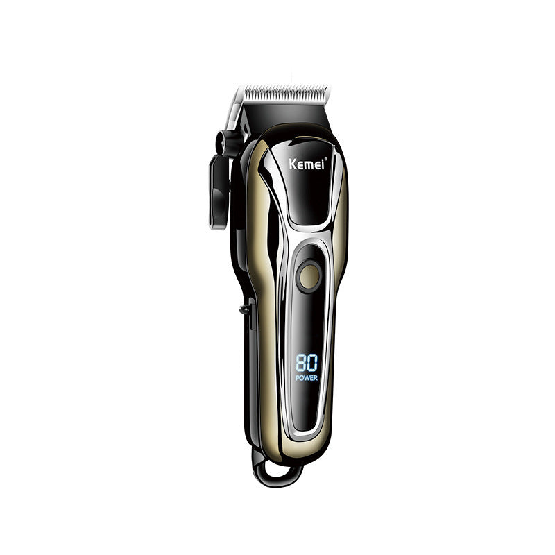 KM-1990PG Hair Clipper Electric Shaving Head High Power LCD Digital Display Electric Pushing Hair Salon Special